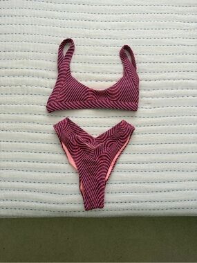 Pink Wave one one swim bikini set